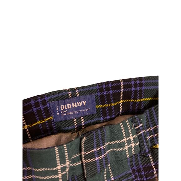 y2k Vintage Green & Blue Plaid Cotton Pants Warm High-Waist Trousers | Women’s 2 - Picture 2 of 6